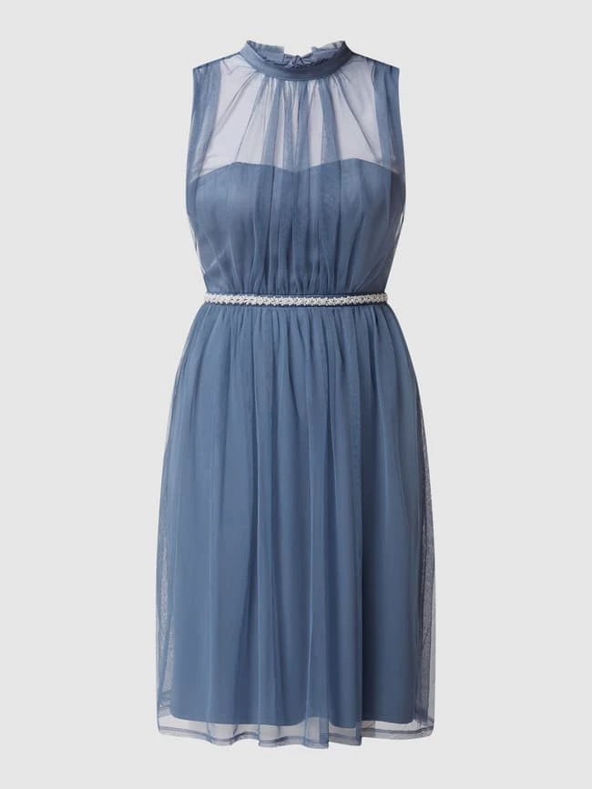 Esprit Collection Cocktailkleid Aus Tüll Mit Zierperlen - Rauchblau – Bild 2