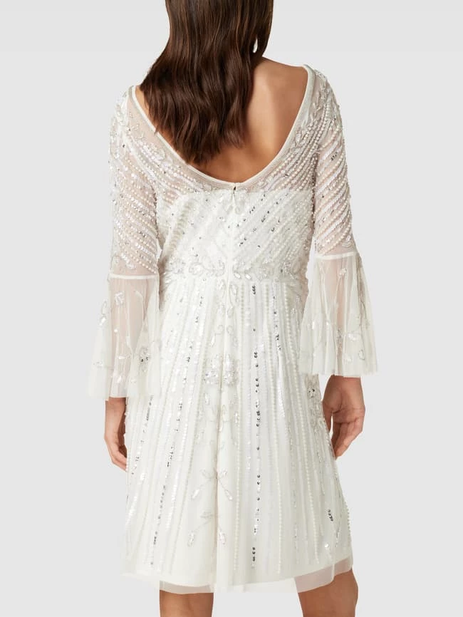 Adrianna Papell Cocktailkleid Mit Paillettenbesatz - Offwhite – Bild 5