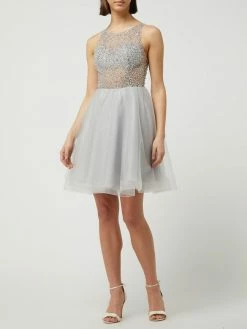 Laona Cocktailkleid Aus Tüll Mit Strasssteinen - Rauchblau