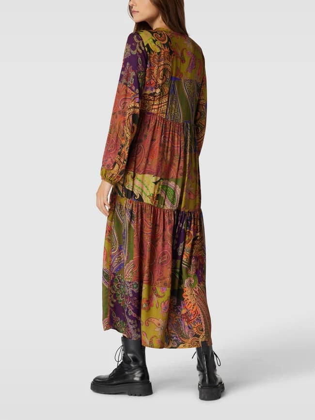 Emily Van Den Bergh Midikleid Mit Allover-Muster Modell 'Paisleypatch Stufenvolant' - Grün 7 Emily Van Den Bergh Midikleid Mit Allover-Muster Modell 'Paisleypatch Stufenvolant' - Grün – Bild 5