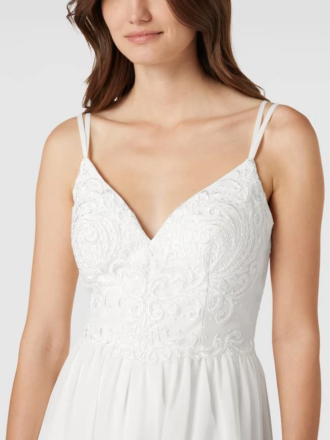 Laona Cocktailkleid In Minilänge Mit Floraler Stickerei - Offwhite – Bild 3