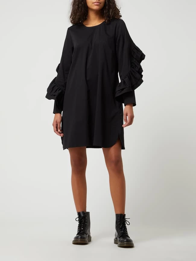 JUST FEMALE Kleid Mit Volants Modell 'Elly' - Schwarz