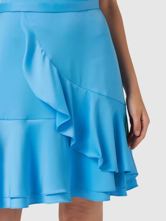 V.M. Cocktailkleid In Wickel-Optik - Ozean Blau – Bild 3