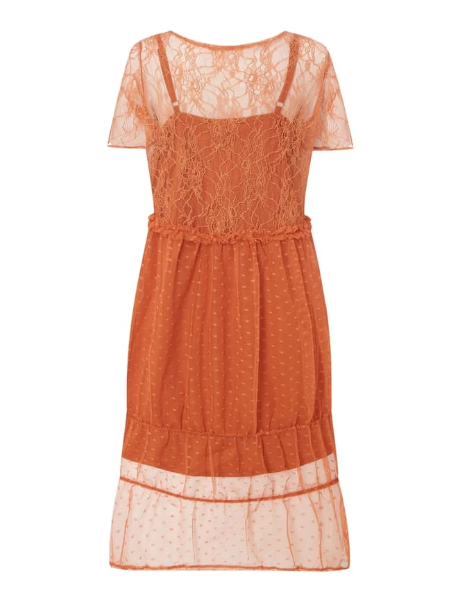 Vero Moda Curve PLUS SIZE Kleid Aus Spitze Modell 'Flake' - Terrakotta – Bild 6