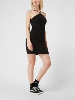 Only Minikleid Mit Rippenstruktur Modell 'Nessa' - Schwarz