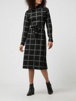 Esprit Collection Midikleid Aus Flanell - Schwarz