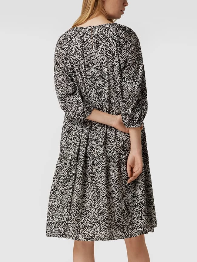 Drykorn Midikleid Mit Allover-Muster Modell 'Tiia' - Schwarz – Bild 5