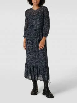 JOOP! Midikleid Mit Allover-Muster - Anthrazit