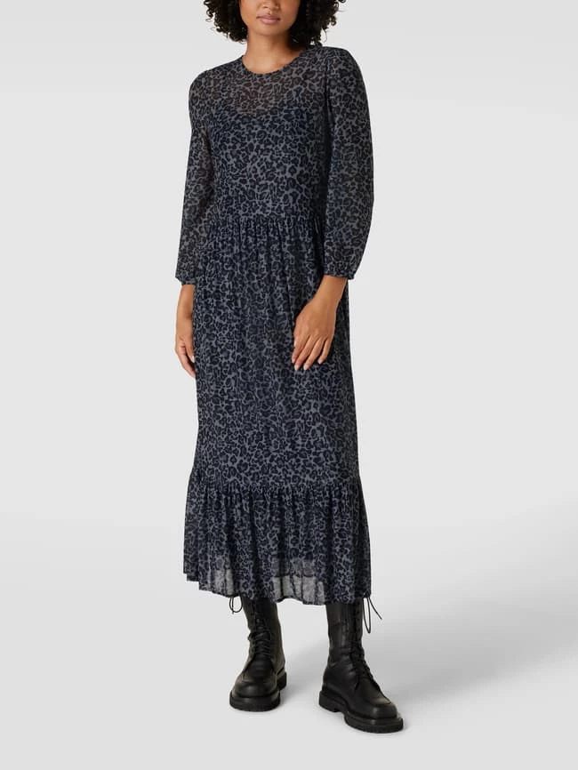 JOOP! Midikleid Mit Allover-Muster - Anthrazit