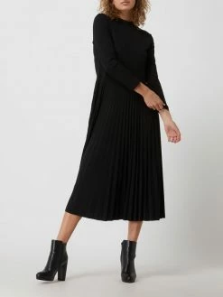 Jake*s Collection Kleid Mit Plisseefalten - Schwarz