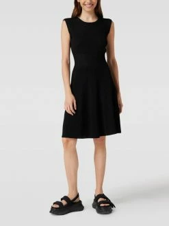 Emporio Armani Knielanges Kleid Mit Effektgarn - Schwarz