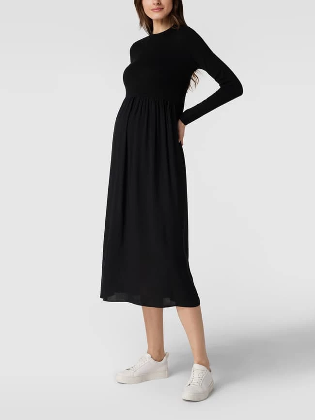 Mamalicious Umstands-Midikleid Mit Rundhalsausschnitt - Schwarz – Bild 4