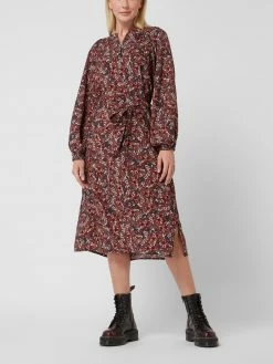 Fransa Kleid Mit Floralem Muster Modell 'Frisa' - Bordeaux Rot