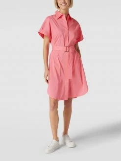 BOSS Blusenkleid In Knielänge Mit Taillengürtel Modell 'Dashile' - Rosa