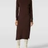 Saint Tropez Midikleid Mit Rollkragen Modell 'Mila' - Dunkelbraun