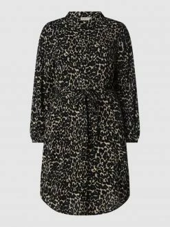 ONLY CARMAKOMA PLUS SIZE Blusenkleid Aus Viskose Modell 'Lollilise' - Schwarz