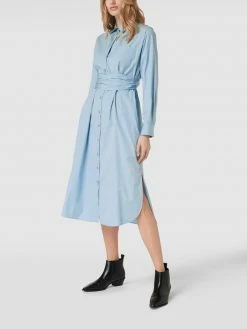 Weekend Max Mara Blusenkleid Aus Baumwolle - Hellblau