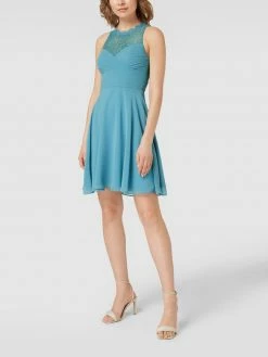 V.M. Cocktailkleid Mit Spitze - Ozean Blau