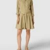 Polo Ralph Lauren Blusenkleid Mit Taillengürtel - Khaki