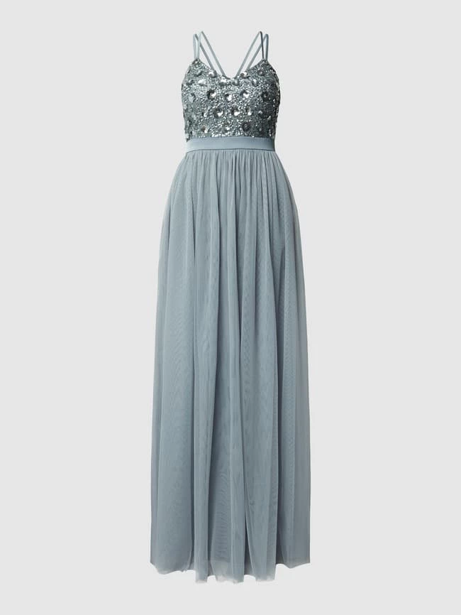 Jake*s Cocktail Abendkleid Mit Paillettenbesatz - Ozean Blau – Bild 2