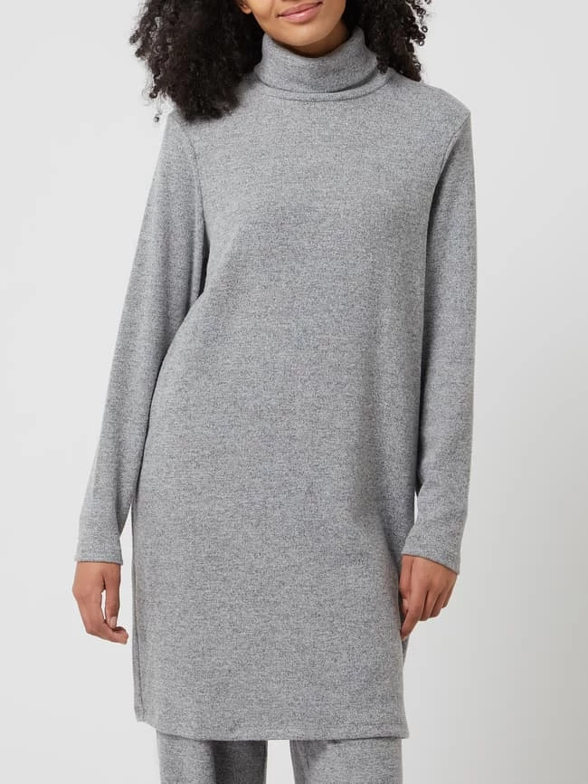 Only Strickkleid Mit Rollkragen Modell 'Frida' - Mittelgrau Meliert – Bild 4