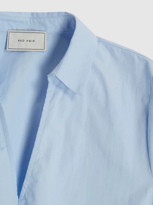 Neo Noir Midikleid Aus Baumwolle Modell 'Jinna' - Hellblau – Bild 2