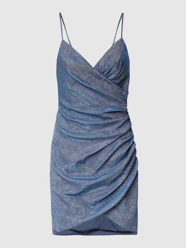 Luxuar Cocktailkleid In Schimmerndem Design - Bleu – Bild 2