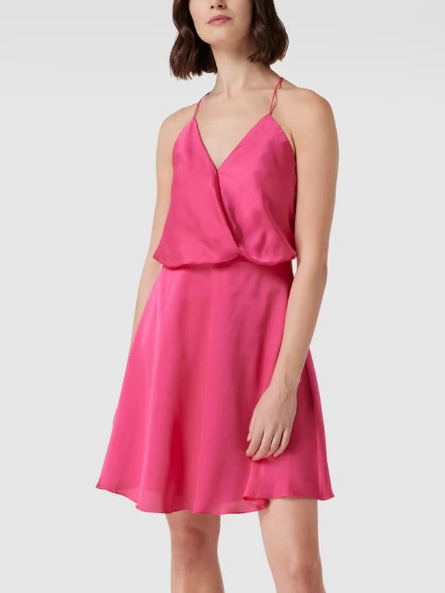 Unique Cocktailkleid In Wickel-Optik - Pink – Bild 4