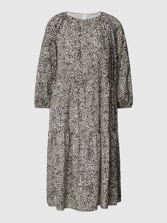 Drykorn Midikleid Mit Allover-Muster Modell 'Tiia' - Schwarz – Bild 2