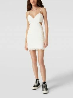 Bardot Minikleid Mit Floralen Lochstickereien Modell 'TILLIE' - Offwhite